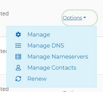 Manage DNS from web hosting control panel