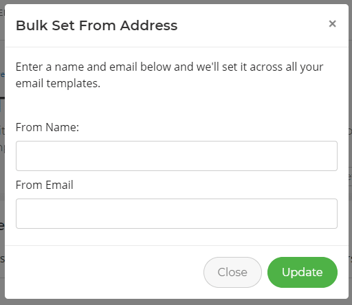 Updating your email `from` address in bulk