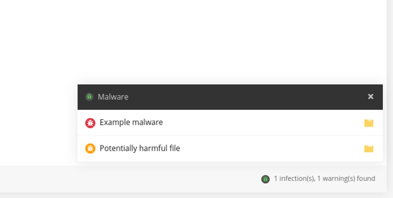 free 20i malware scanner notification