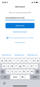 Add account to the Outlook mobile app