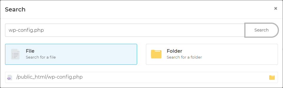 search in file manager