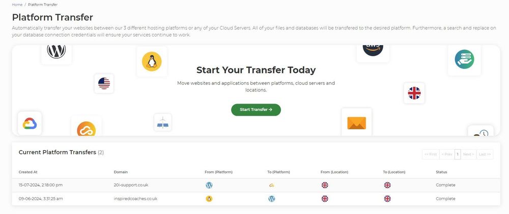 How do I do a web hosting platform transfer? – 20i Support Database